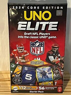 2/$15.00 UNO Elite NFL Football Card Game